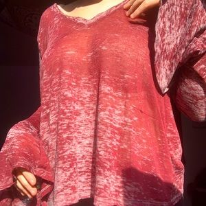 long sleeve red kendall and kylie top
